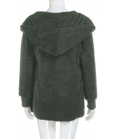 Womens Fleece Teddy Coats 2023 Trendy Hooded Winter Jacket Shaggy Faux Sherpa Cardigans Fashion Warm Clothes J01-army Green $...