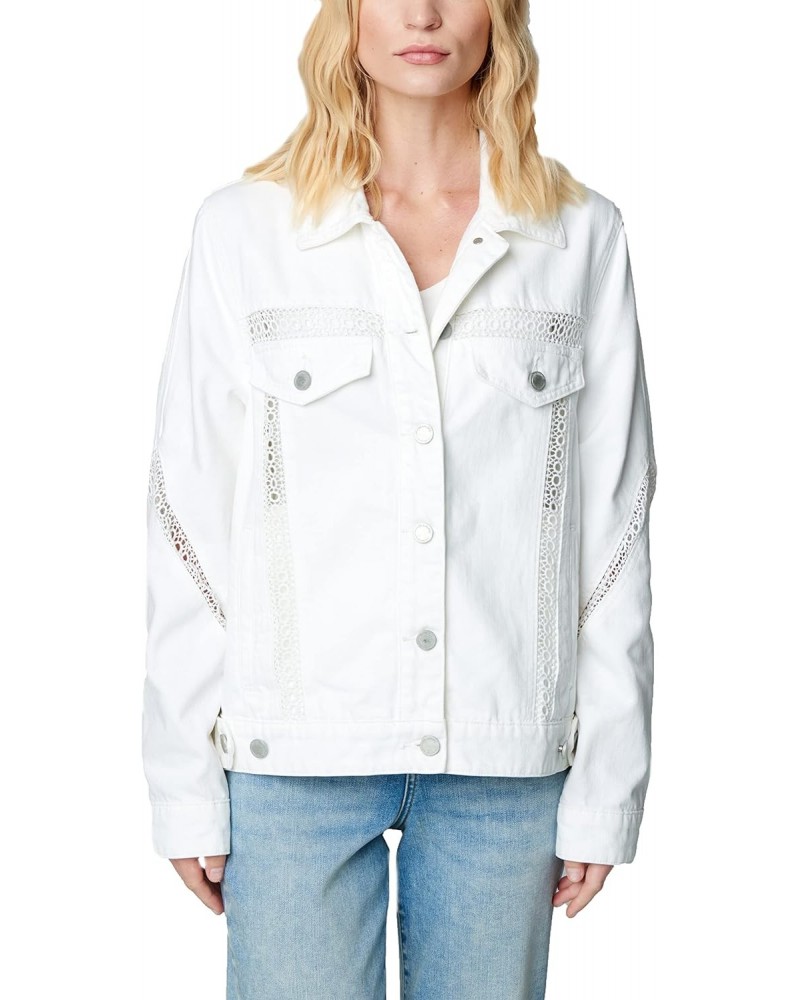 Womens Luxury Clothing Oversized Denim Jacket with Chrochet Trim Inserts, Comfortable & Stylish, Infinite Road, Large $39.17 ...