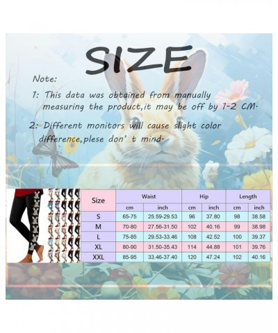 Easter Leggings for Women Cute Bunny Printed Color Block Pants Soft Comfortable Workout Going Out Pants 04 Sky Blue $8.83 Leg...